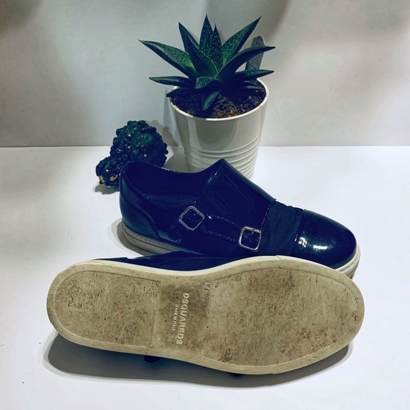 Dsquared2 Patent Leather Monk Strap Sneakers - Picture 4 of 7
